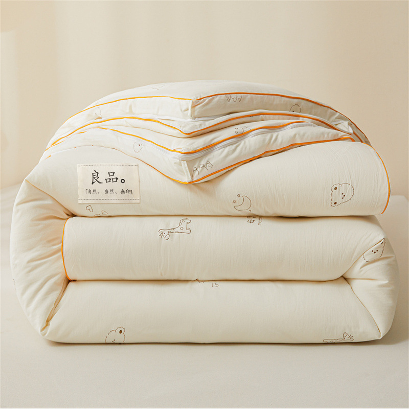 Edredón de fibra de soja y algodón lavado, edredón para todas las estaciones, lavable a máquina, edredón de primavera y otoño, núcleo de edredón grueso y cálido para otoño e invierno, invierno.