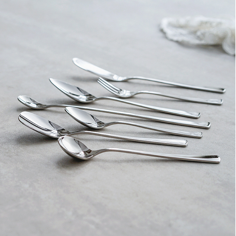 Japanese Imported Coffee Spoon 304 Stainless Steel Spoon Toothed Supplementary Food Scraper Spoon Mixing Spoon butter knife Dessert Ice Cream