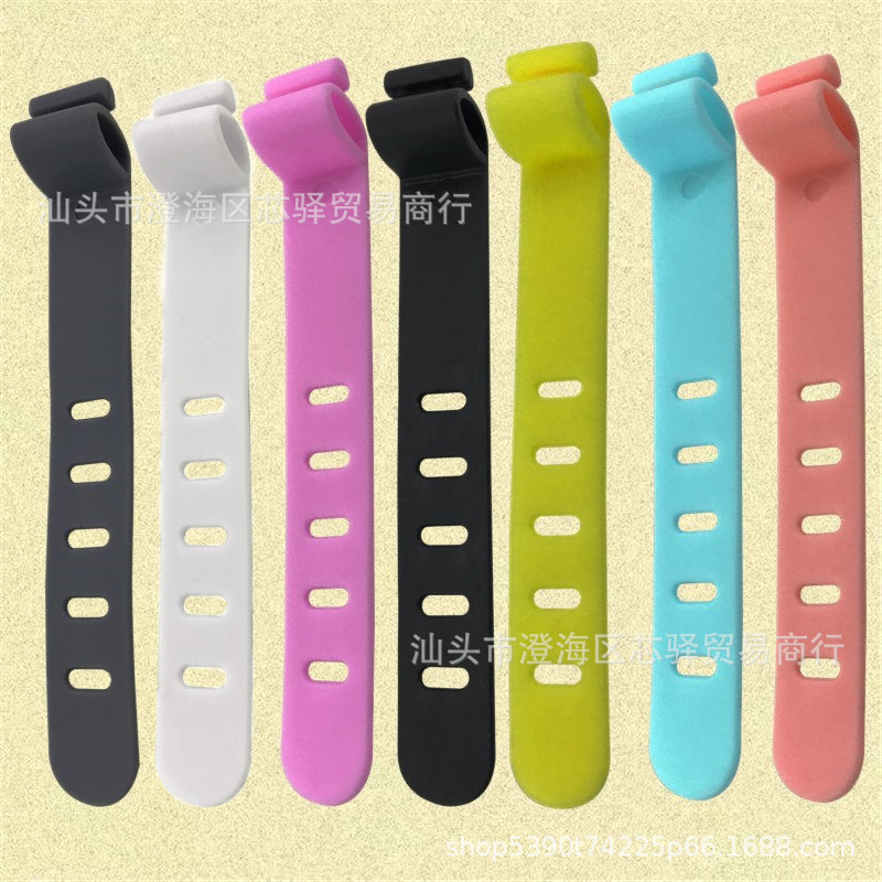 Data Cable Storage Organizer Earphone Cable Winding Wire Tie Wire Harness Tie-up Lanyard Soft Adhesive Tie-up