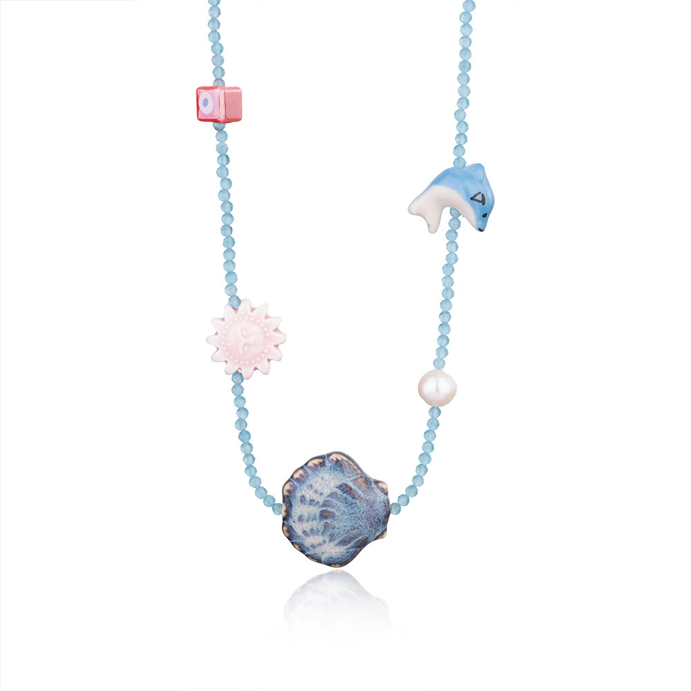 Strand Moderner Stil Delfin Herzform Schmetterling Kristall Glas Perlen Kette Perlen Halsketten Großhandel display picture 6