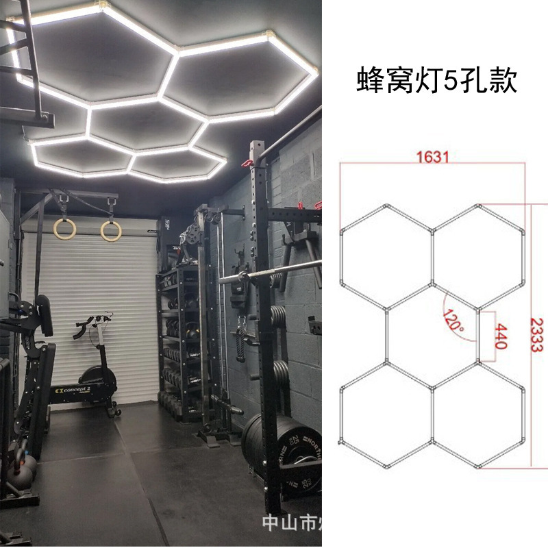Lámpara de panal transfronteriza 110v lavado de coches lámpara de estación de trabajo led taller de reparación de maquinaria techo luz solar de automóviles lámpara de estación de belleza