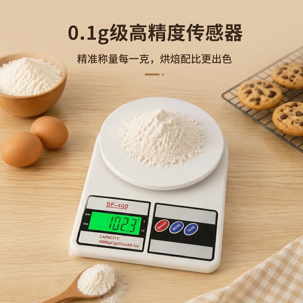 Escala electrónica de alta precisión pesadora de horneado pesadora de alimentos pesadora de precisión pequeña escala de cocina de 0,1 gramos pesadora pantalla digital