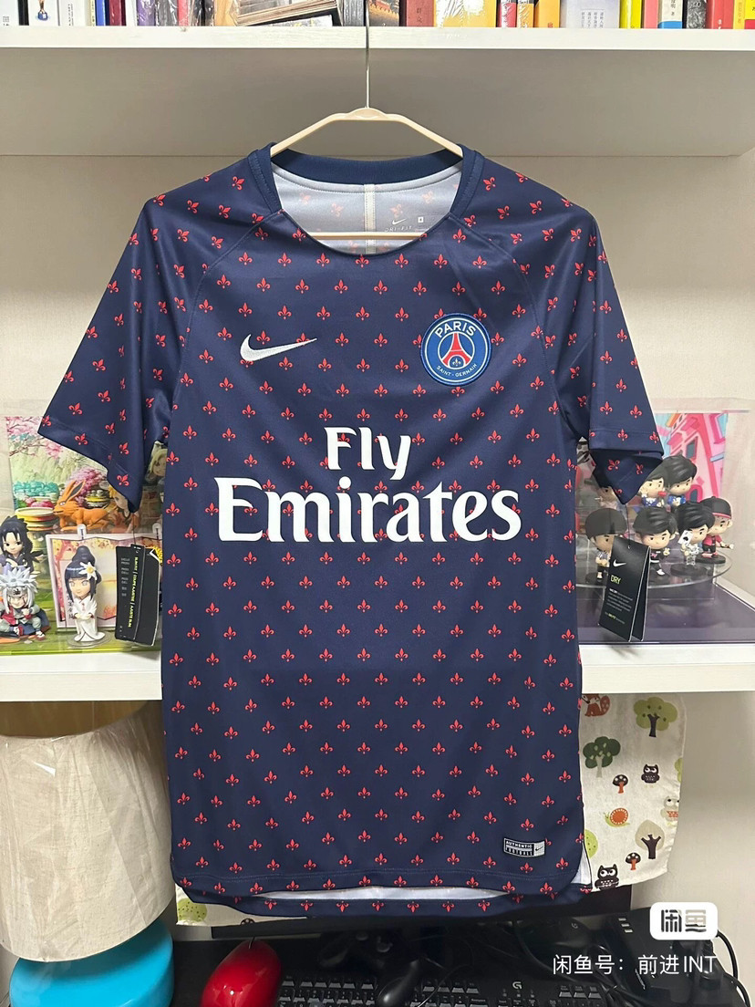 Nike x Paris Saint-Germain 2025 Fleur-de-lis Print Jersey Navy/Red
