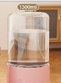 Fonte de água para gatos [cilíndrica rosa]