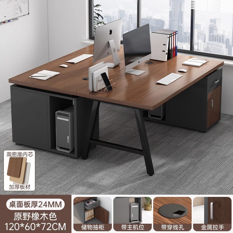 Mesa de oficina y silla combinada mesa de jefe mesa de escritorio mesa de computadora de escritorio simple y moderna mesa de personal de oficina