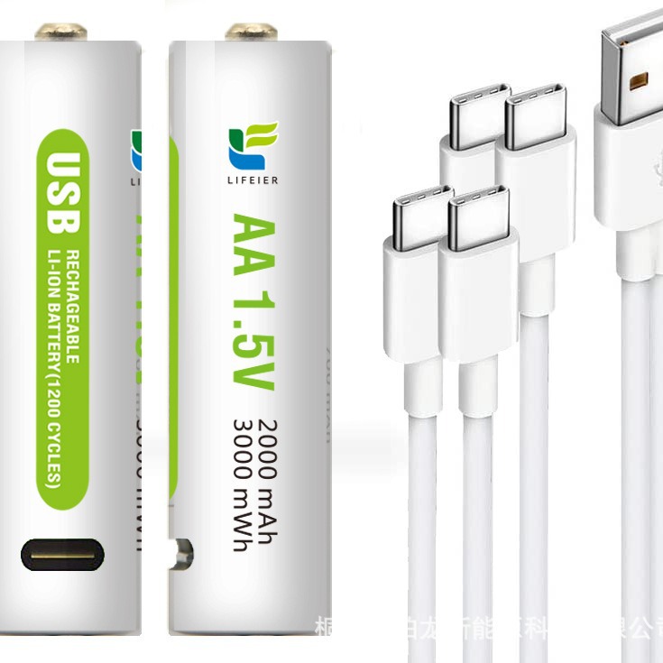 Batería recargable USB AA No. 5 Batería recargable