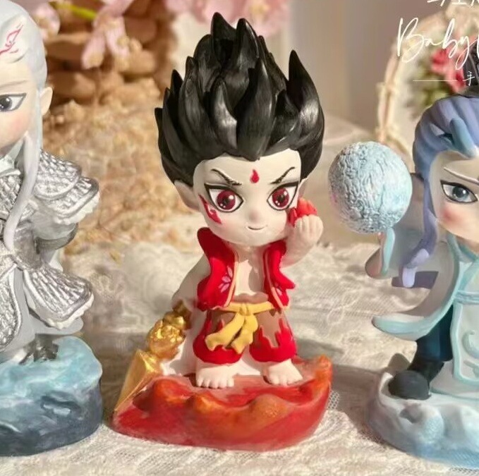 손을 잡고 있는 나타 25cm 석고 인형 라텍스 몰드