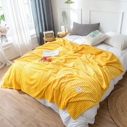 Cross-border blanket, simple milk velvet throw blanket, thickened warm nap sofa, coral flannel air-conditioned blanket
