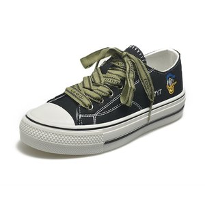 学生帆布鞋女2021年新款夏季韩版ins潮时尚休闲平底系带帆布单鞋