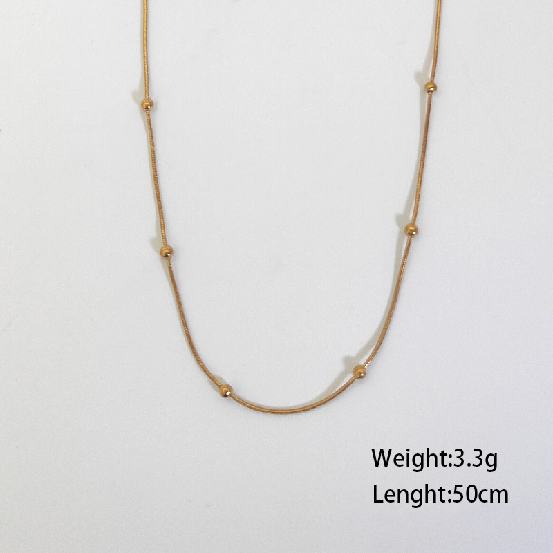 7g Weight Necklace Classification 304 Stainless Steel Chain Material 1 Piece Quantity Holiday, Daily Occasion 304 Stainless Steel Material Geometric Pattern Women's Gender Plating Design Simple Style Style Wholesale Jewelry Simple Style Geometric 304 Stainless Steel Plating Stainless Steel Necklaces 9