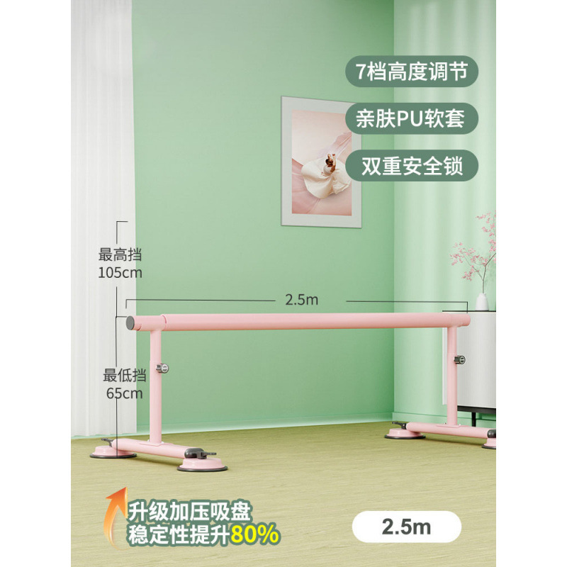 舞蹈把杆家用移动式升降儿童成人压腿杆专业实木练功杆舞蹈生扶杆|undefined
