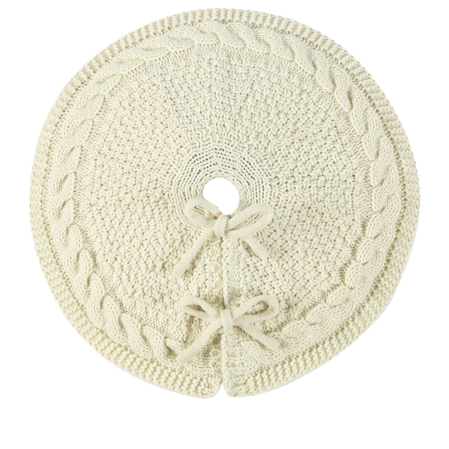 Navidad transfronteriza de 18 pulgadas falda de árbol Una variedad de árbol de Navidad de punto delantal decoración de tamaño pequeño falda de Navidad atmósfera de vacaciones