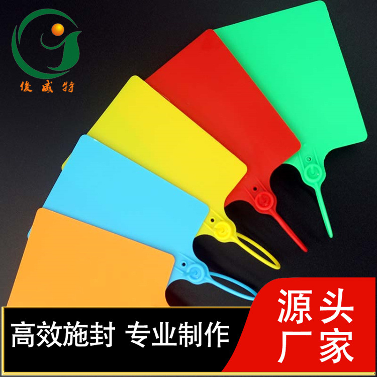 塑料封条防盗防伪挂签防调换锁扣韵达安能物流封签超宽大识牌扎带