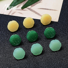 【莲佑平安】仿玉莲蓬莲子莲花琉璃手工DIY簪娘头饰吊坠手链配件