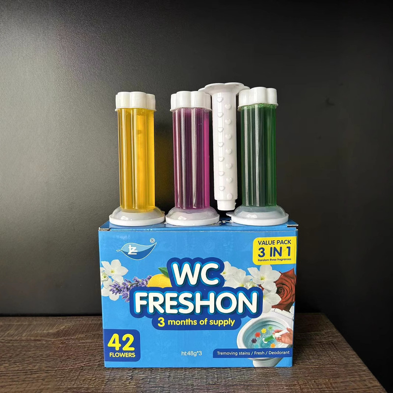 Toilet Cleaner 3+1 Set Boxed 14 Flowers Toilet Printed Bathroom Fragrance Cleaner Gel