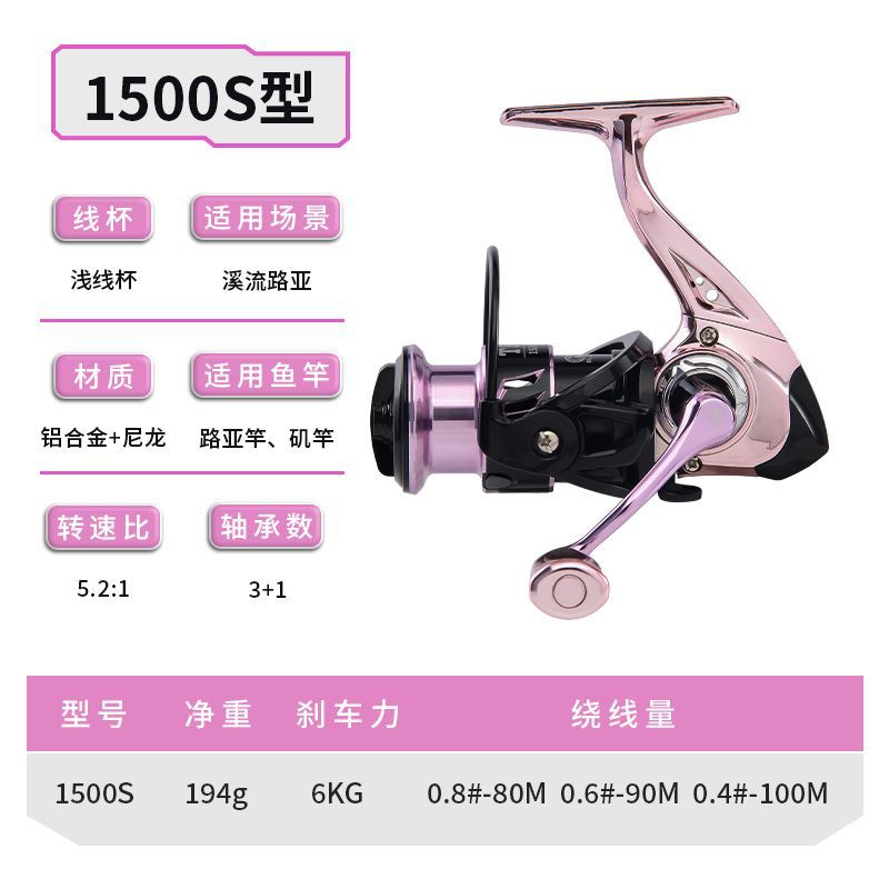 Rueda de pesca Luya rueda de hilado de acero inoxidable rueda de lanzamiento de largo alcance rueda de barra de mar rueda de línea de pesca rueda de micro comercio exterior