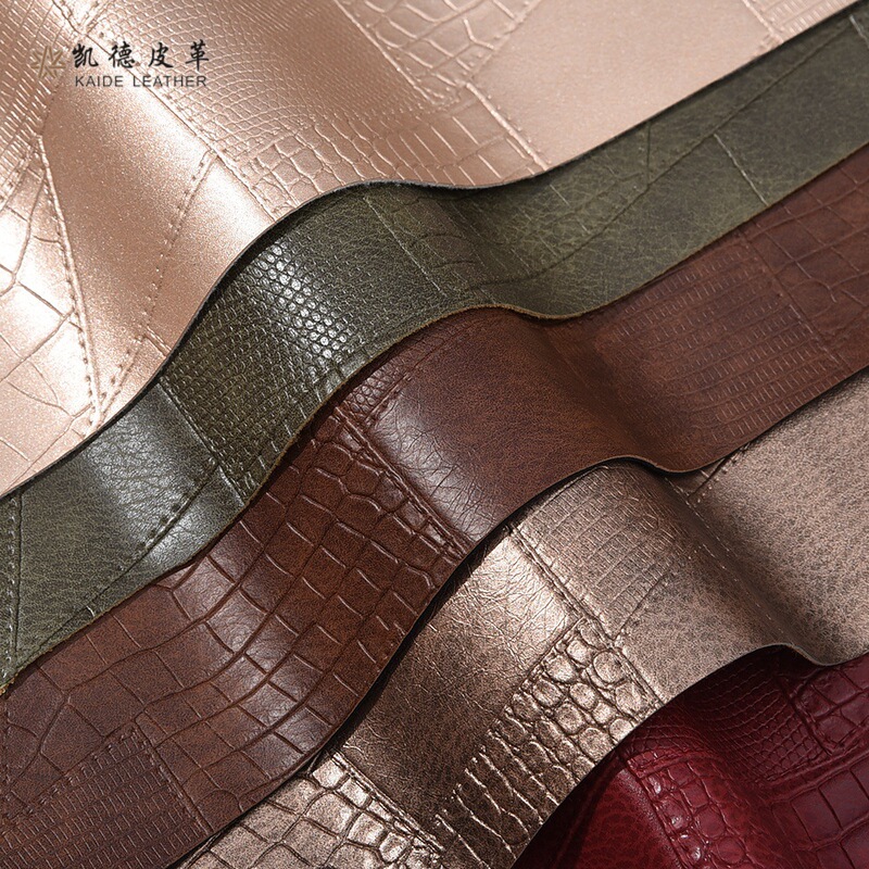 Manufacturer Wholesale Semi-Pu Leather Crocodile Pattern Leather Bags, Handbags, Clothing, Sofa Soft Bags, Home Billiard Cue Boxes