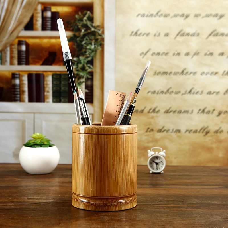 단어 없음 12 오목한 대나무 펜 홀더 높이 12 직경 8-9cm