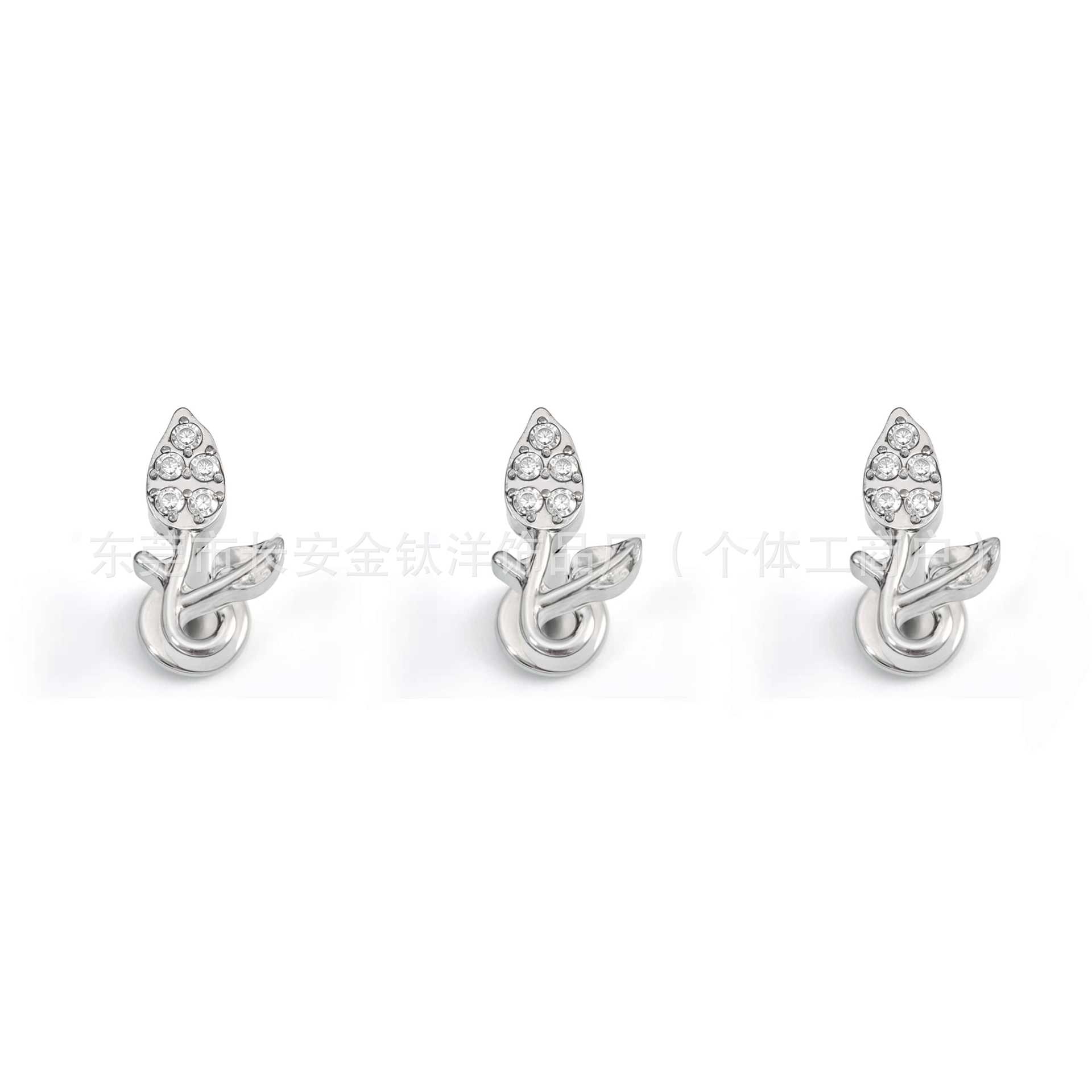 Labret piercing jewelry detail image