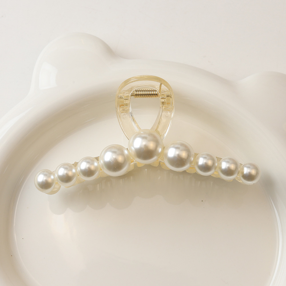 Pinza para el Pelo con Perlas Elegantes, Tamaño Grande/Pequeño, para Recogido, Accesorio de Lujo Ligero, Venta por Mayor image 17