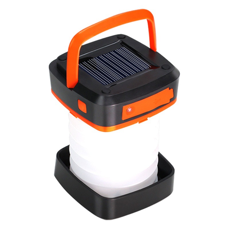 Plegable nuevo solar al aire libre USB recargable portátil jardín lámpara hogar impermeable portátil carpa lámpara de inducción