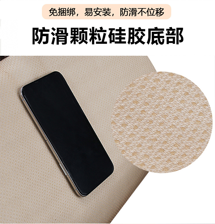 Cross-Border Exclusive Car Seat Cushion Set for All Seasons, Five-Seater Front and Rear Driver Linen Square Cushion Three-Piece Set, Complete Foreign Trade Seat