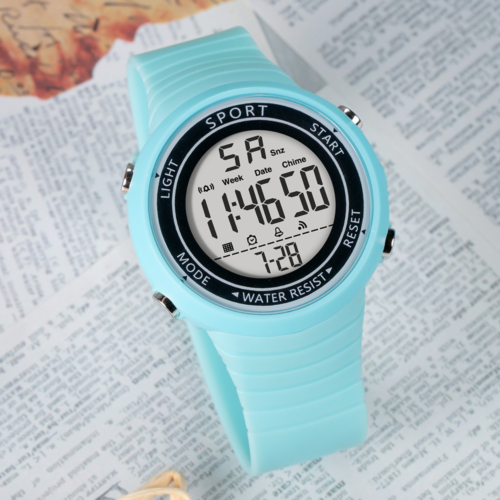 Nueva tendencia juvenil estudiantes reloj electrónico deportivo multifuncional alarma de luz nocturna relojes electrónicos al por mayor