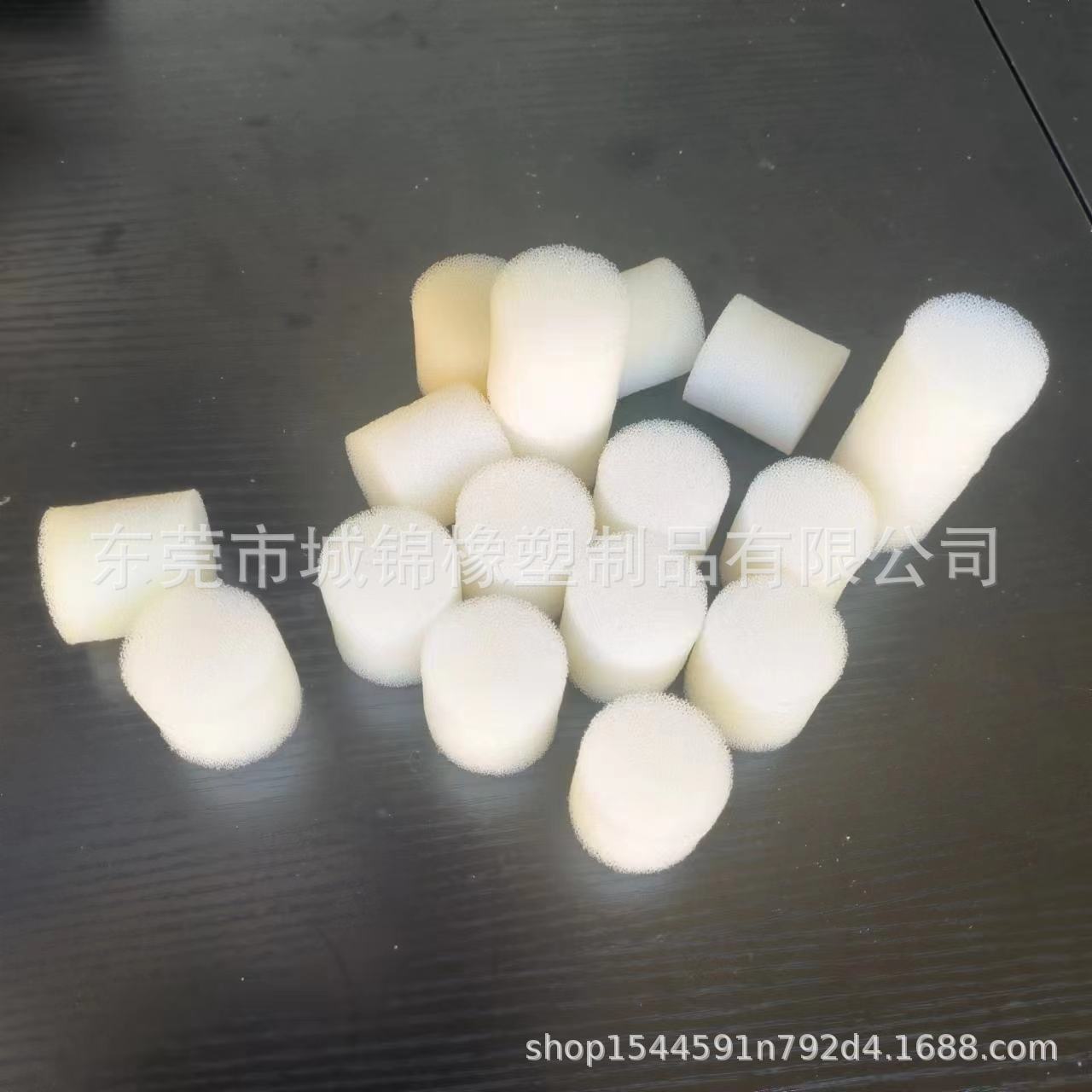 厂家现货 32*35mm 白色实心过滤海绵圆柱 网孔净水清洗清洁海棉柱