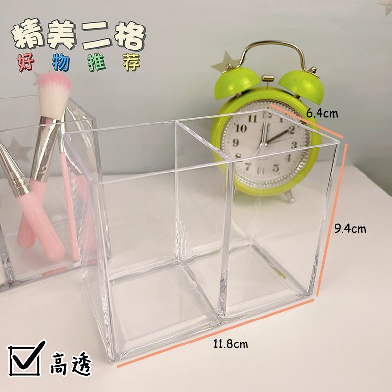 Acrílico transparente titular de la pluma de escritorio ins gran capacidad Nota caja de almacenamiento de escritorio de oficina de almacenamiento rack caja de organización