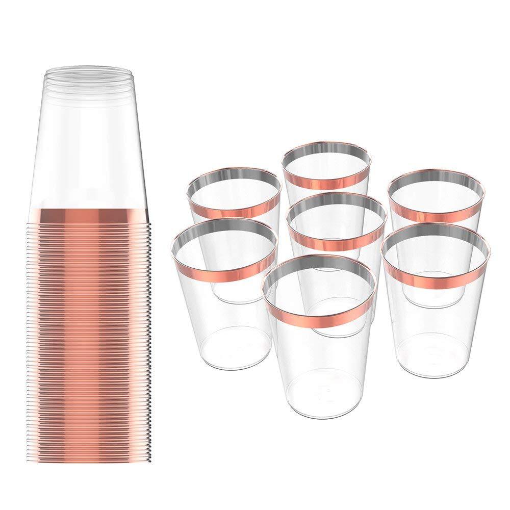 Taza de Phnom Penh rosa de 10oz Taza de Phnom Penh transparente desechable Taza de plástico de material PS Utensilios para beber