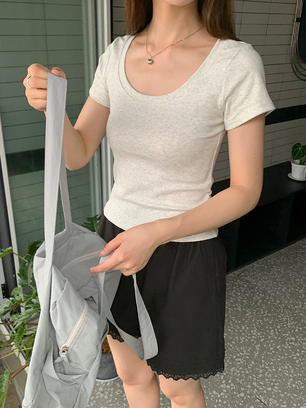 【欧凡】クラシック8色入小u襟修身ショートタイプのカーディガンの中に、肩の半袖tシャツの女性9897|undefined