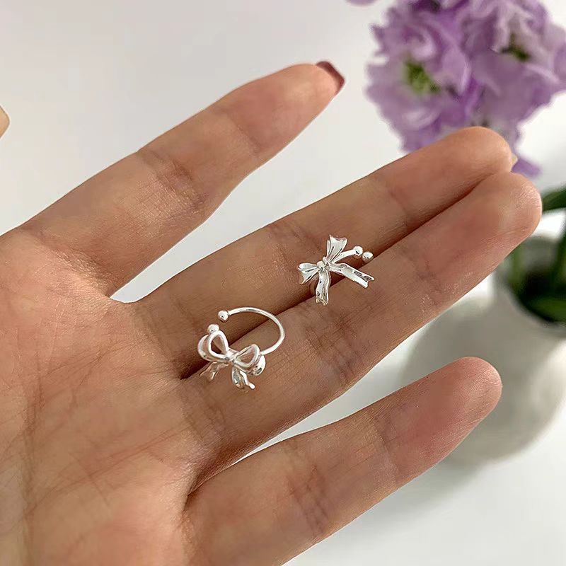Ins arco de arco de hueso de oreja clips dulce y fresco elegante suave clips de orejas de diseño sensación de novedad accesorios pendientes sin agujeros de orejas
