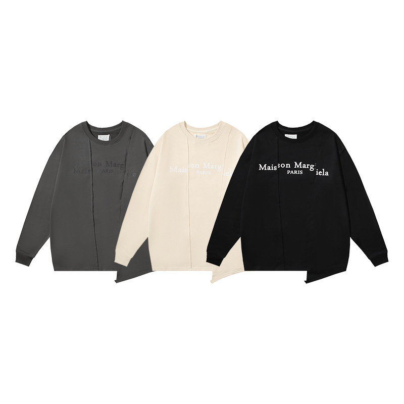 Cross-Border Maison Margiela Mm6 High-Quality Terry Stitching Men's and Women's Sweatshirts