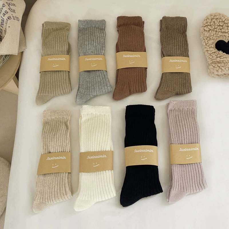 Прибо́й, цветные осенние женские гольфы в японском ретро стиле Knee socks корейский стиль