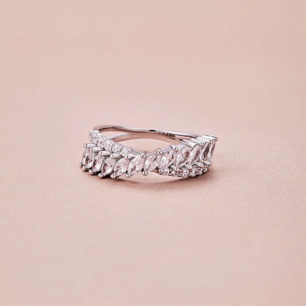 6g Weight Zircon Inlay Material Rings Classification 5, 9, Adjustable Ring Size 1 Piece Quantity Holiday, Daily Occasion 925 Sterling Silver Material Geometric Pattern Women's Gender Plating, Inlay Design Basic, Modern Style, Classic Style Style 925 Sterling Silver Zircon Geometric Rings 28