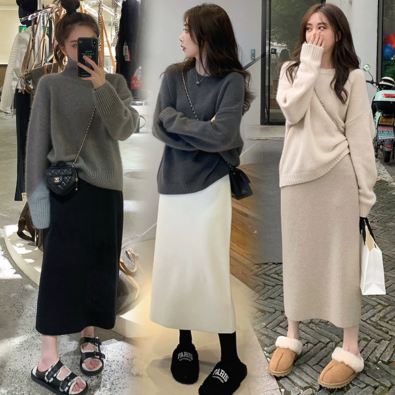 Вязаная юбка для беременных