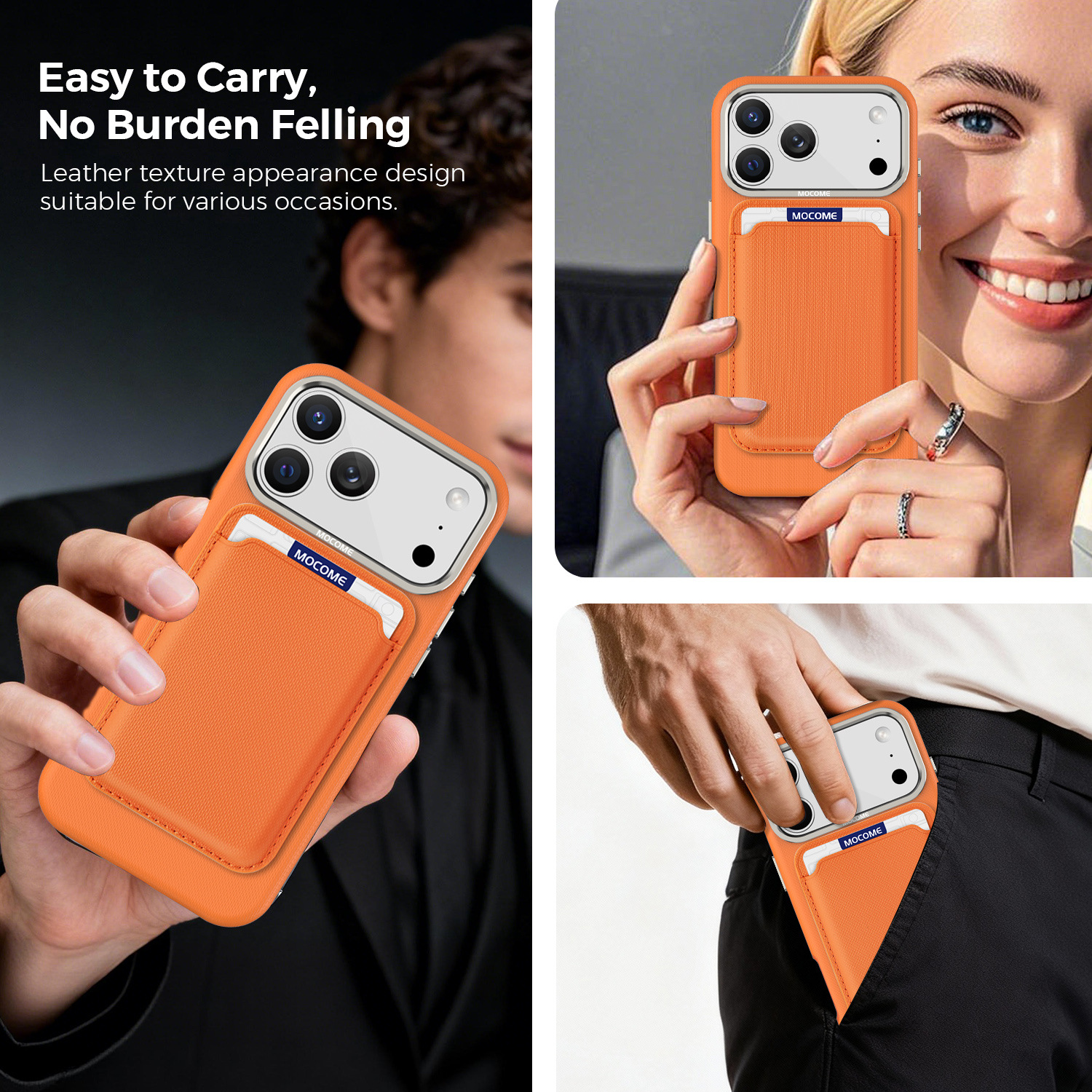 Ốp lưng từ tính iPhone 11-16 Pro Max chất liệu vải công nghệ MagSafe chống sốc — Cam【Ví thẻ】, Xanh dương【Ví thẻ】, Đen【Ví thẻ】, Xanh lá【Ví thẻ】 chi tiết 30