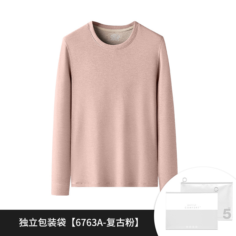 [Envío Gratis] Nueva Camiseta Térmica de Seda y Lana para Mujer, Otoño e Invierno, con Forro Polar y Cuello Medio Alto Engrosado