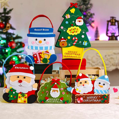 クリスマスキャンディバッグ 不織布キャンディボックス サンタクロース 雪だるま トナカイ リンゴバッグ クリスマスギフトバッグ