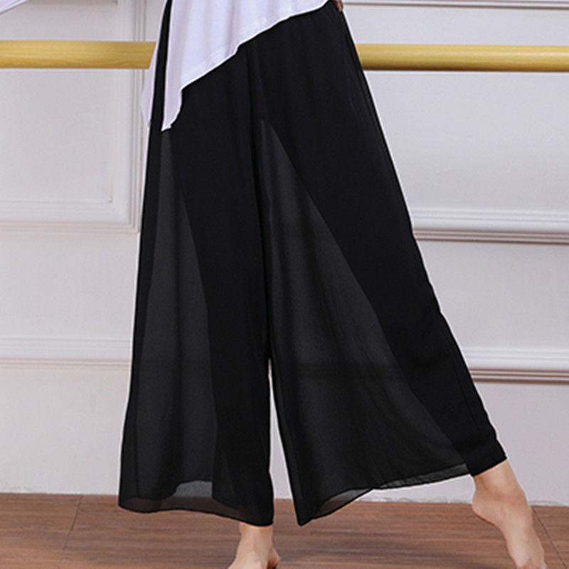 Primavera y verano ropa de danza de entrenamiento de mujeres camisas de mangas cortas forma de danza clásica pantalones de piernas largas fábrica de comercio al por mayor