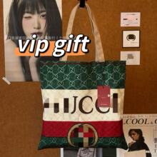 vip gift会员礼帆布手提托特包多花色印花大容量简约通勤布袋礼物