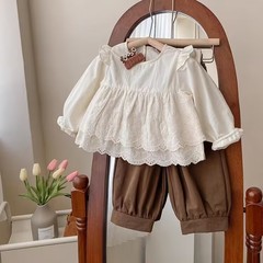 Lemon Girl Autumn Set New Children's Stylish and Trendy Korean Version Baby Spring and Autumn Pants Two-Piece Set