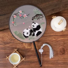 扇子;刺绣工艺品;竹质工艺品