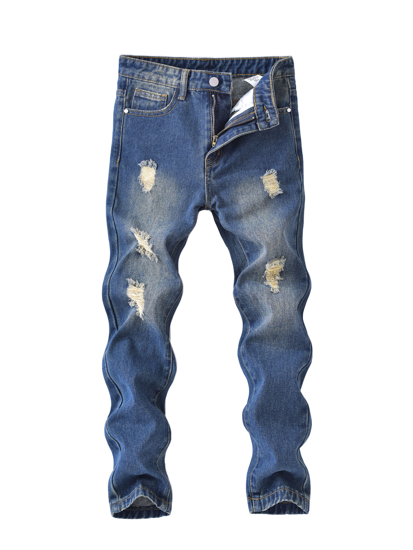 Rippade jeans för pojkar vardagsbyxor barnmode_voghion.com