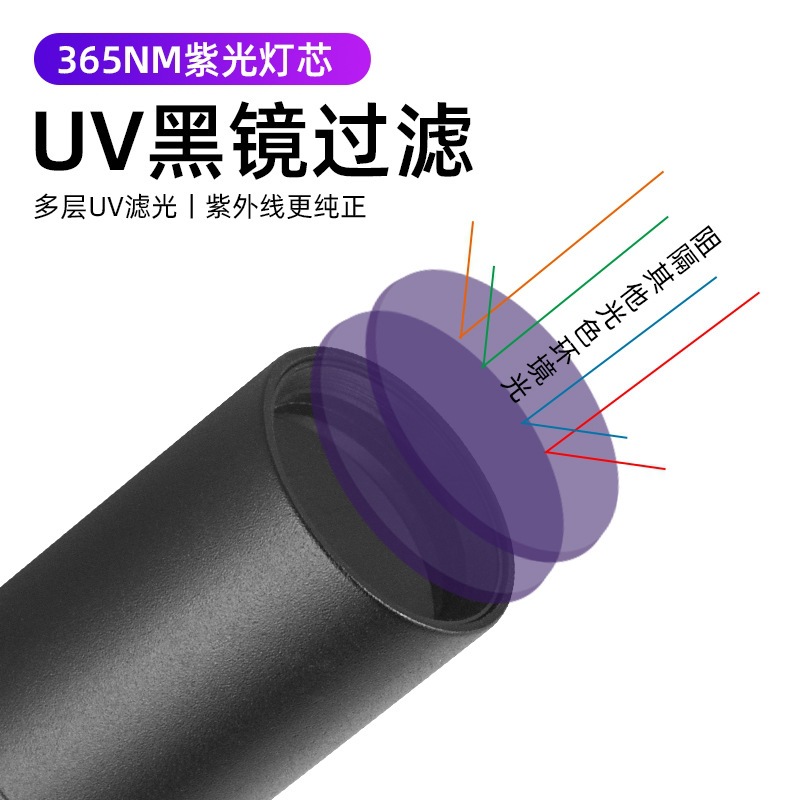 UV紫光手电筒验钞笔36详情图05
