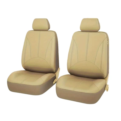 General Motors Seat Cover PU: Universal seat cover - beige-two-seats-universal-five-seater