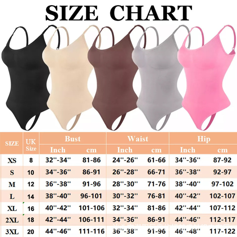 Cross-border plus size conjoined body-shaping clothing women's thong hip-lifting corset solid color European and American skims suspenders