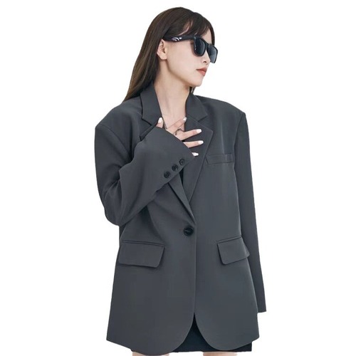 Women's Loose Fit Leisure Suit Jacket 2025 Autumn Stylish Commuting Streetwear Blazer Top