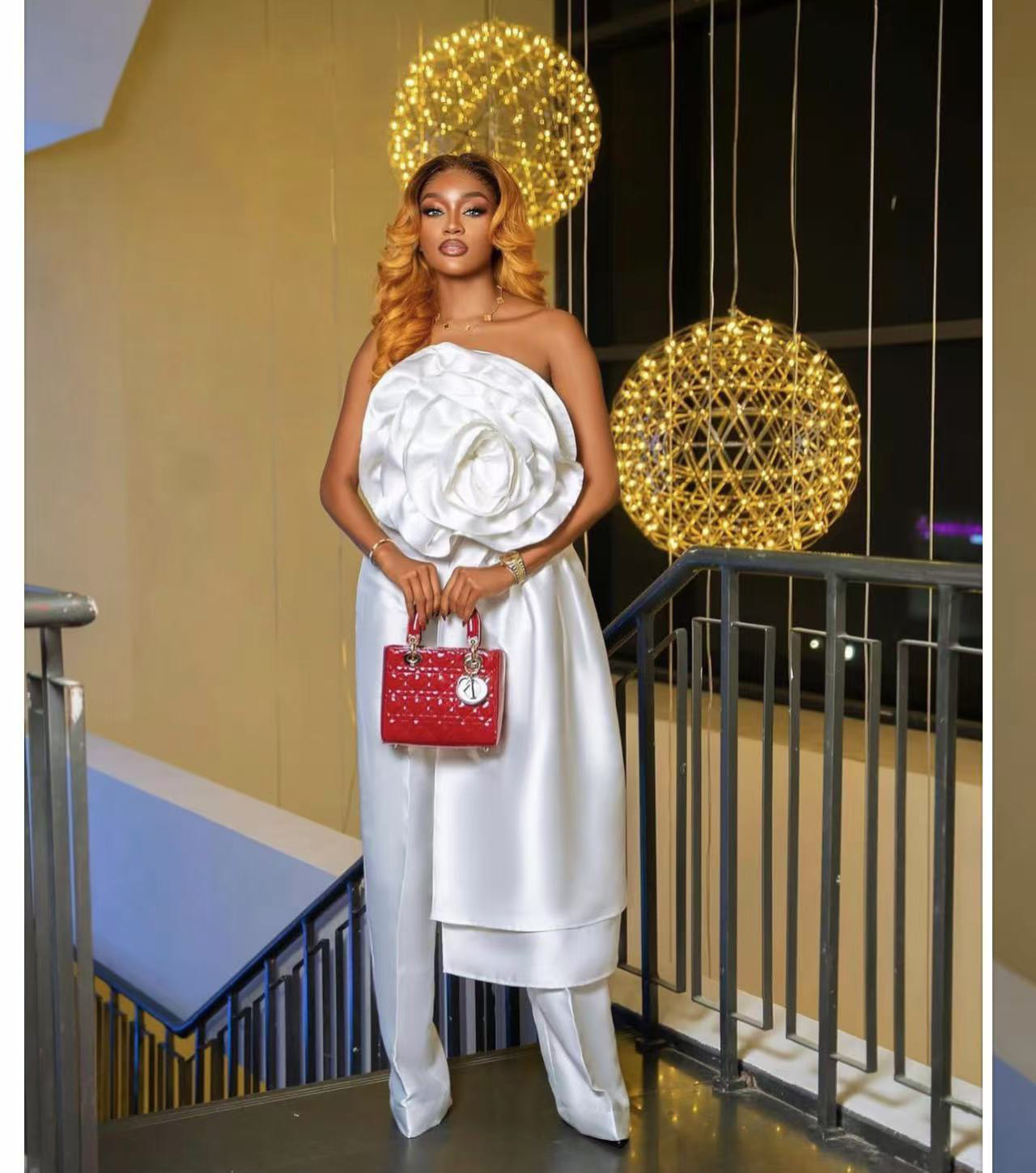 Image of BKQU Chic Large 3D Flower Women's Vest Strapless Zipper Backless Crop Top 2025 Summer Asymmetrical Ribbon Sexy Elegant Party Top