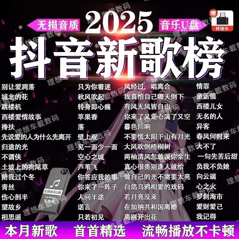 车载无损音乐u盘汽车优盘完整版2025抖音新歌曲带视频MV车载u盘|undefined